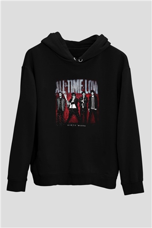 All Time Low Baskılı Unisex Siyah Hoodie