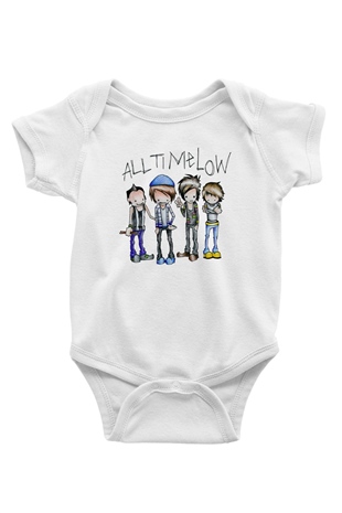 All Time Low Beyaz Bebek Body - Zıbın