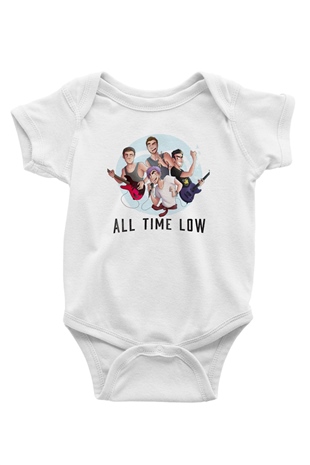 All Time Low Beyaz Bebek Body - Zıbın
