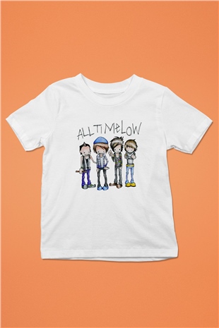 All Time Low Beyaz Unisex Çocuk Tişört