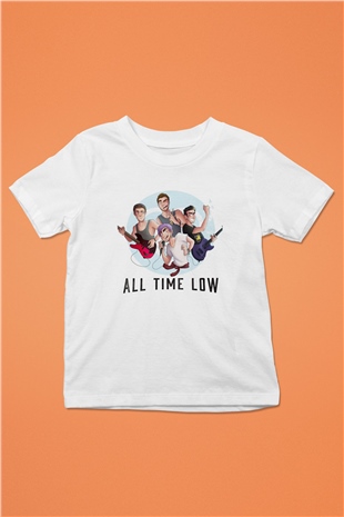All Time Low Beyaz Unisex Çocuk Tişört