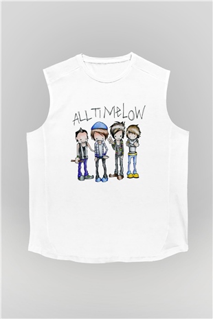 All Time Low Beyaz Unisex Kolsuz Tişört