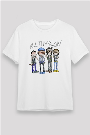All Time Low Beyaz Unisex Tişört T-Shirt - TişörtFabrikası