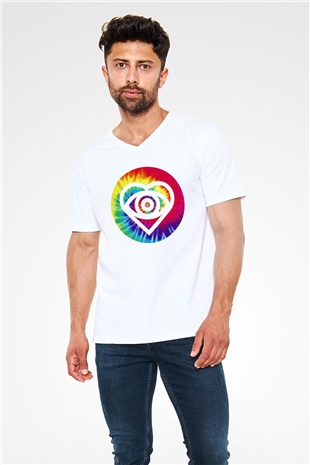 All Time Low Beyaz Unisex V Yaka Tişört T-Shirt
