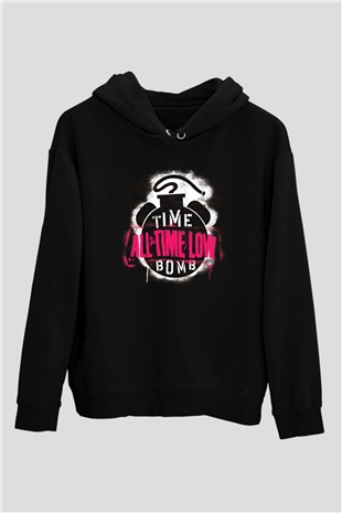 All Time Low Siyah Unisex Kapüşonlu Sweatshirt