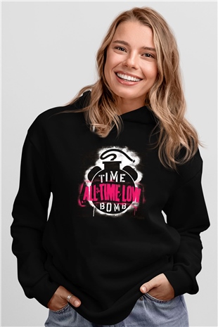 All Time Low Siyah Unisex Kapüşonlu Sweatshirt