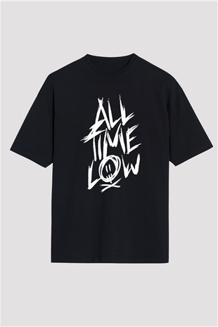 All Time Low Siyah Unisex Oversize Tişört T-Shirt