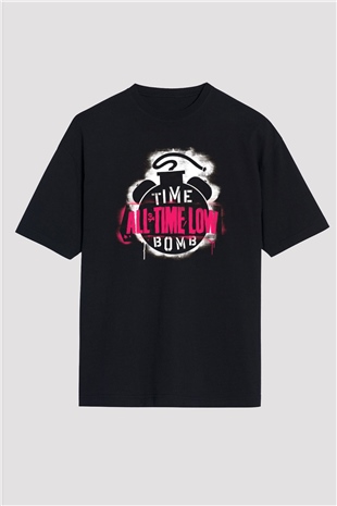 All Time Low Siyah Oversize Tişört Oversize T-shirt - TişörtFabrikası