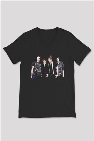 All Time Low Siyah Unisex V Yaka Tişört