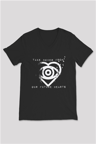All Time Low Siyah Unisex V Yaka Tişört T-Shirt