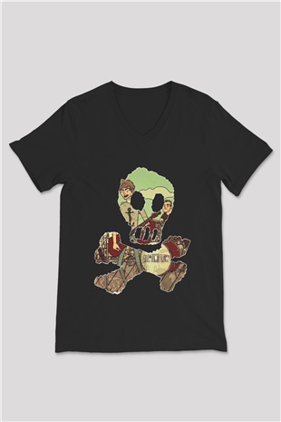 All Time Low Siyah Unisex V Yaka Tişört T-Shirt