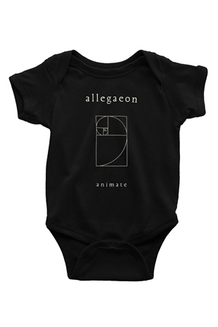 Allegaeon Baskılı Unisex Siyah Bebek Body - Zıbın