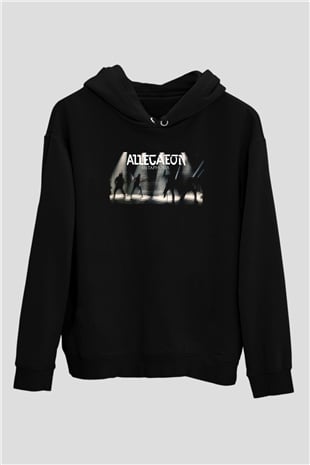 Allegaeon Baskılı Unisex Siyah Kapüşonlu Sweatshirt