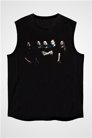 Allegaeon Baskılı Unisex Siyah Kolsuz Tişört - Tshirt