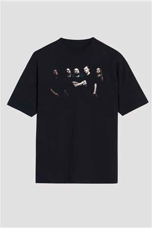 Allegaeon Baskılı Unisex Siyah Oversize Tişört - Tshirt