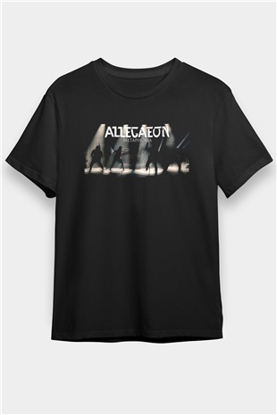 Allegaeon Baskılı Unisex Siyah Tişört - Tshirt