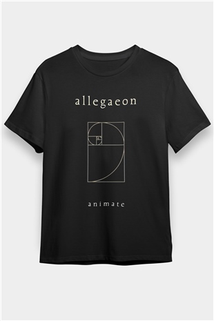 Allegaeon Baskılı Unisex Siyah Tişört - Tshirt