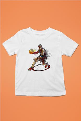 Allen Iverson Baskılı Beyaz Unisex Beyaz Çocuk Tişört - Tshirt