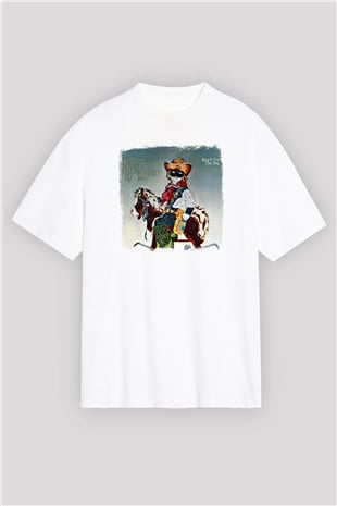Allman Brothers Band Baskılı Unisex Beyaz Oversize Tişört