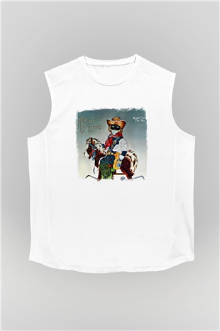 Allman Brothers Band Baskılı Unisex Beyaz Kolsuz Tişört