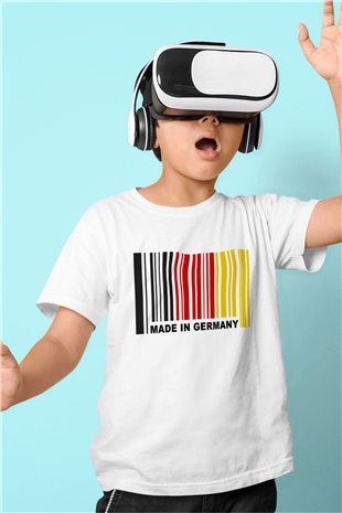 Almanya Baskılı Beyaz Unisex Çocuk Tişört