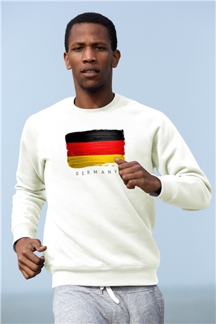 Almanya Beyaz Unisex Sweatshirt