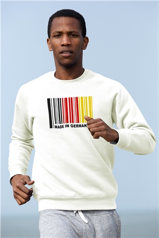 Almanya Beyaz Unisex Sweatshirt