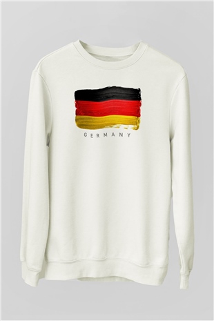 Almanya Beyaz Unisex Sweatshirt
