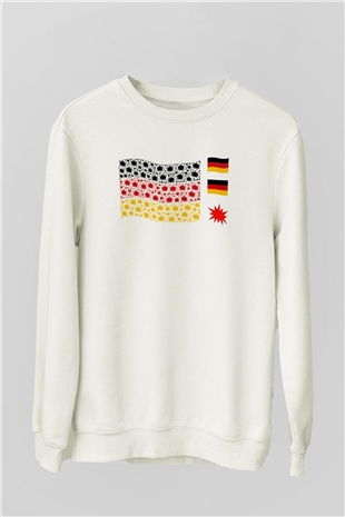Almanya Beyaz Unisex Sweatshirt