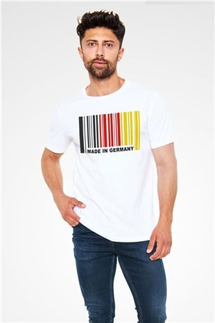 Almanya Beyaz Unisex Tişört T-Shirt - TişörtFabrikası