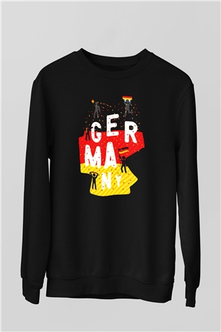 Almanya Siyah Unisex Sweatshirt