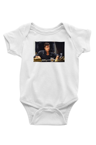 Alpacino Baskılı Beyaz Unisex Bebek Body - Zıbın