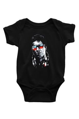 Alpacino Baskılı Siyah Bebek Body - Zıbın