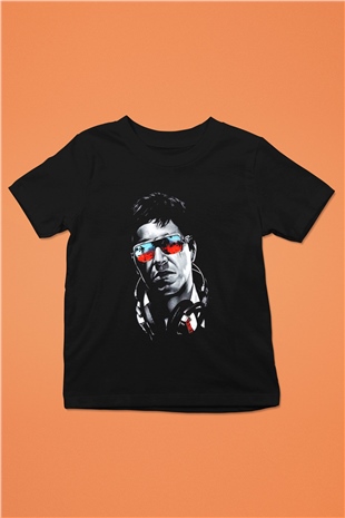 Alpacino Baskılı Siyah Unisex Çocuk Tişört