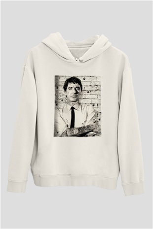 Alpacino Beyaz Unisex Kapşonlu Sweatshirt