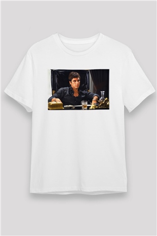 Alpacino Beyaz Unisex Tişört T-Shirt - TişörtFabrikası