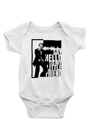 Alpacino Say Hello To My Little Friend Beyaz Bebek Body - Zıbın