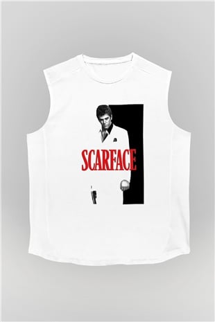 Alpacino Scarface Beyaz Unisex Kolsuz Tişört