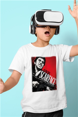 Alpacino Scarface Limited Edition Baskılı Beyaz Unisex Çocuk Tişört