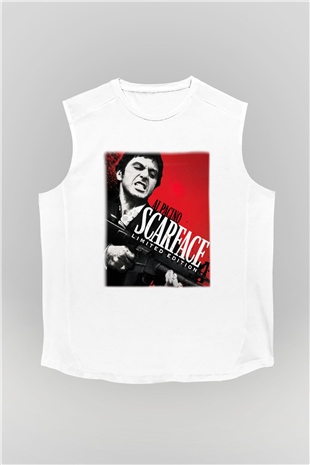 Alpacino Scarface Limited Edition Beyaz Unisex Kolsuz Tişört