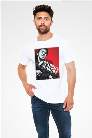 Alpacino Scarface Limited Edition Beyaz Unisex Tişört T-Shirt - TişörtFabrikası