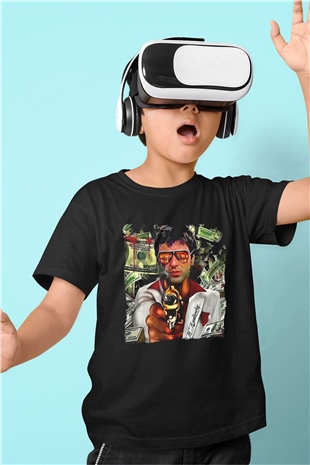 Alpacino Siyah Unisex Çocuk Tişört
