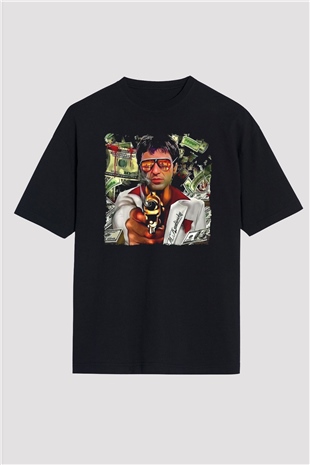Alpacino Siyah Oversize Tişört Oversize T-shirt - TişörtFabrikası