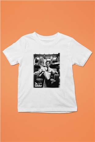 Alpacino The Godfather Baskılı Beyaz Unisex Çocuk Tişört