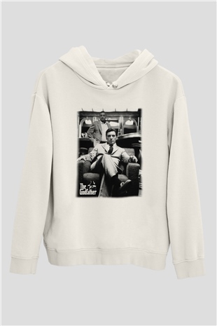 Alpacino The Godfather Beyaz Unisex Kapşonlu Sweatshirt