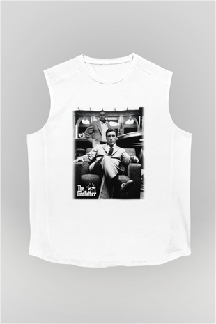 Alpacino The Godfather Beyaz Unisex Kolsuz Tişört