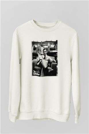 Alpacino The Godfather Beyaz Unisex Sweatshirt