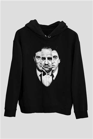 Alpacino The Godfather Siyah Unisex Hoodie