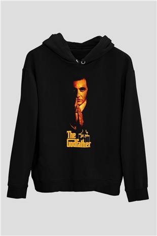 Alpacino The Godfather Siyah Unisex Hoodie
