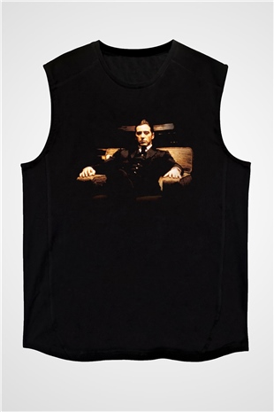 Alpacino The Godfather Siyah Unisex Kolsuz Tişört